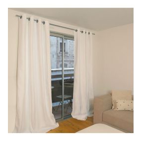 OTTAWA - Rideau thermique occultant jacquard 140x260 cm Coloris - Blanc