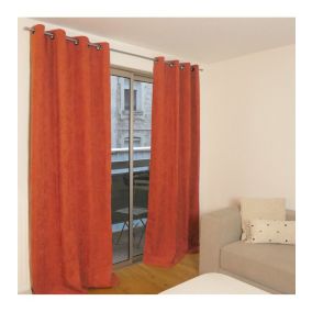 OTTAWA - Rideau thermique occultant jacquard 140x260 cm Coloris - Poterie