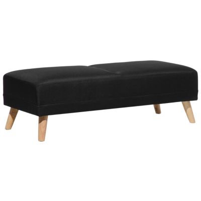 Ottoman en tissu noir haut de gamme FLORLI