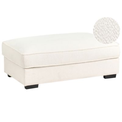 Ottoman RENDERS Bouclé Blanc cassé
