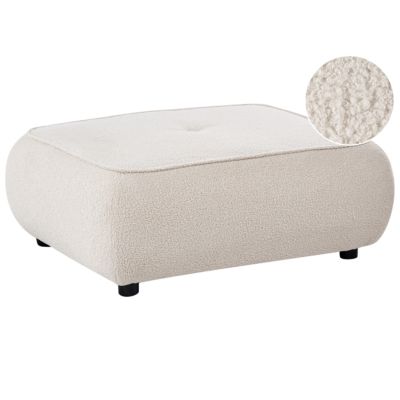 Ottoman SALLA Bouclé Blanc cassé