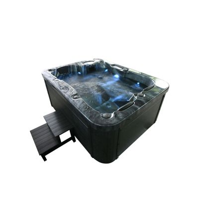 Outdoor Whirlpool BLACK MARBLE Avec escalier et couverture thermique