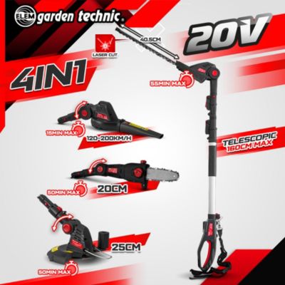 Outil de jardin multifonctions 4en1 sans fil 20V