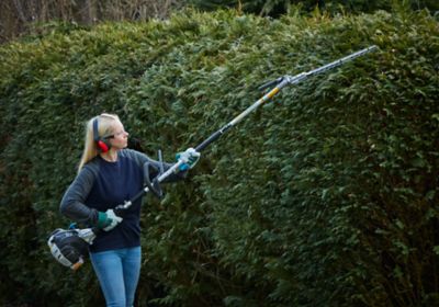 Outil de jardin multifonctions thermique Mac Allister 25 cc, débroussailleuse, coupe-bordures, taille-haie, élagueuse