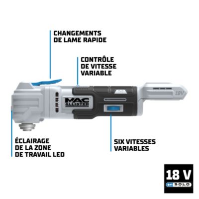 Outil multifonction sans fil 18V Mac Allister MCI1432MLT