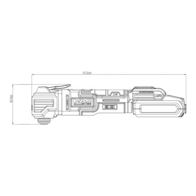 Outil multifonction sans fil 18V Mac Allister MCI1432MLT