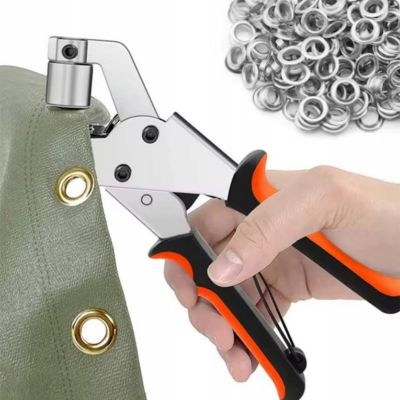 Outil à Oeillets Manuel Magnétique GripFix ProMag 500 - 500 Oeillets Métal 10 MM, pour Bâches, Tissus, PVC, Publicité