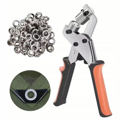 Outil à Oeillets Manuel Magnétique GripFix ProMag 500 - 500 Oeillets Métal 10 MM, pour Bâches, Tissus, PVC, Publicité