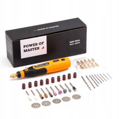 Outil Rotatif Multifonction 3,6V - Set 46 Accessoires, Batterie Li-Ion, Vitesse 5000-15000 tr/min, Compact et Léger