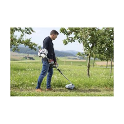 Outils de Jardin Multifonction Thermique 4en1 Taille haie + Elagueuse + Débroussailleuse (lame et bobine) Harnais Confort IKRA