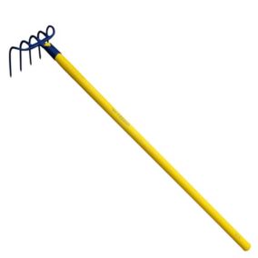 Outils Perrin Croc a fumier a douille - 5 dents - manche composite tube 115 cm