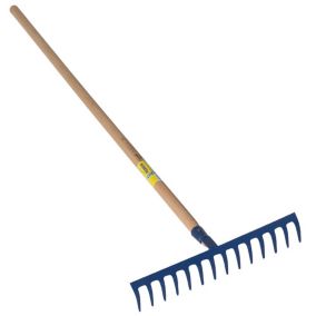 Outils Perrin Râteau forgé 12 dents courbes manche bois 1,65 m