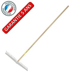 Outils Perrin Râteau polypro multi usage 63 cm manche 1,80 m, pour le jardin et le potager