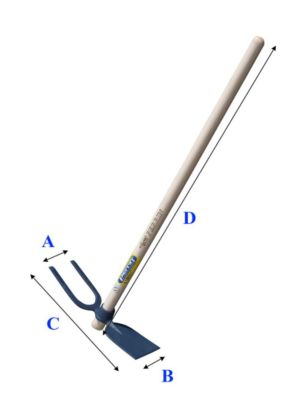 Outils Perrin Serfouette à vigne de 40 emmanché