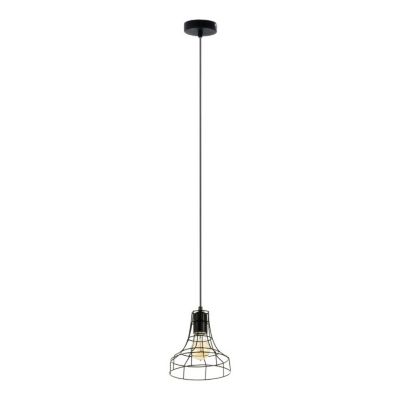 Outline Lampe Suspendue 1xE27 Max.60W Métal Noir/Câble PVC Noir