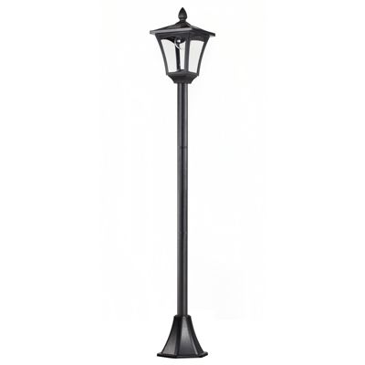 Outsunny Luminaire extérieur solaire lampadaire lanterne classique LED 40 Lm dim. 18L x 18l x 160H cm noir