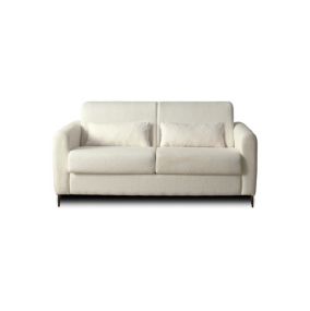 Owen - canapé 3 places convertible - couchage quotidien - matelas 12 cm - en tissu bouclette - Lisa Design