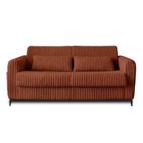 Owen - canapé 3 places convertible - couchage quotidien - matelas 12 cm - en velours côtelé grosses côtes - Lisa Design