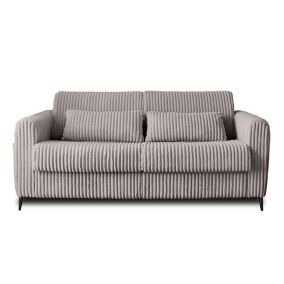 Owen - canapé 3 places convertible - couchage quotidien - matelas 12 cm - en velours côtelé grosses côtes - Lisa Design