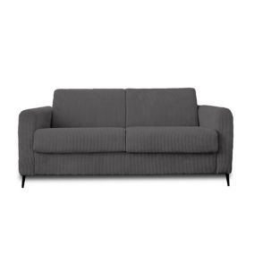 Owen - canapé 3 places convertible - couchage quotidien - matelas 12 cm - en velours côtelé - Lisa Design