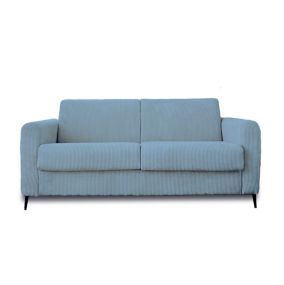 Owen - canapé 3 places convertible - couchage quotidien - matelas 12 cm - en velours côtelé - Lisa Design