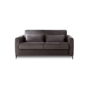 Owen - canapé 3 places convertible - couchage quotidien - matelas 12 cm - en velours - Lisa Design