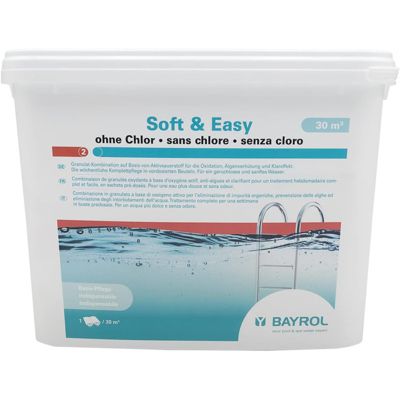 Oxygène actif multiaction Bayrol Soft & Easy sans chlore - 5,04 kg (12 sachets doubles pour 30 m3 chacun) -