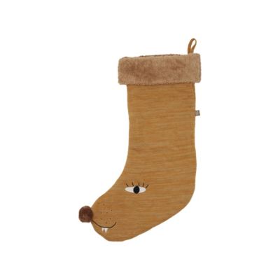 OYOY Chaussette noël marron en coton H36x30cm