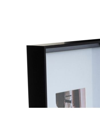 Pêle - mêle "Axel" - bois et verre - 5 photos - Noir- Atmosphera
