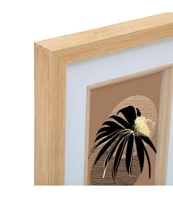 Pêle-mêle Multivues 4  Photos en bois Beige et verre 55.2 x 24.2 cm