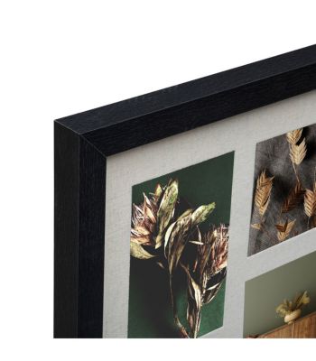 Pèle-mêle "Tony" en bois 16 photos H63cm noir - Atmosphera