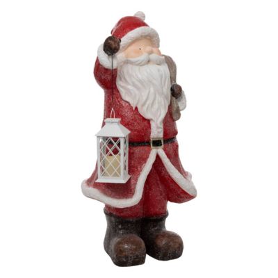 Père noël avec lanterne en résine 1 lampe h119cm p - feeric lights & christmas