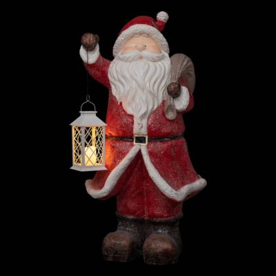Père noël avec lanterne en résine 1 lampe h119cm p - feeric lights & christmas