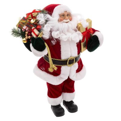 Père noël en velours rouge 45cm - feeric lights & christmas