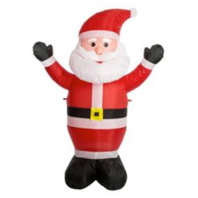 Père noël intérieur extérieur animé gonflable h120cm avec transfo - feeric lights & christmas