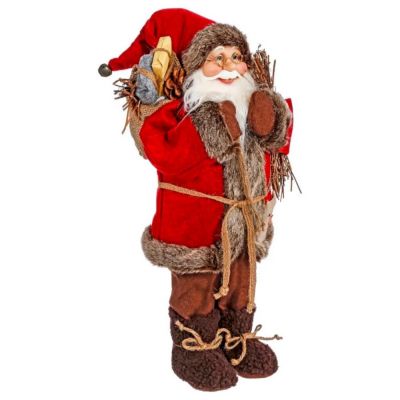 Couronne De Noël Loberon Anyama - Décoration Festive Rouge/Marron/Blanc Diamètre 27 Cm