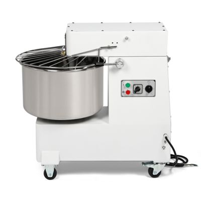 pétrin 50 l avec cuve amovible et tête relevable - 2 vitesses -  Batteur - BLANC - Dynasteel