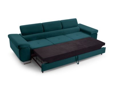 Pablo - canapé 3 places - convertible avec têtières réglables - en velours - Best Mobilier
