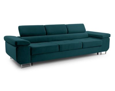 Pablo - canapé 3 places - convertible avec têtières réglables - en velours - Best Mobilier