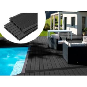 Pack 10 m²  Lames de terrasse composite alvéolaires  Ardoise