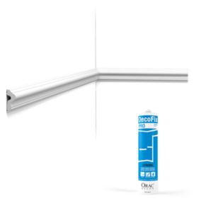 Pack 10 mètres Cimaise murale P8030 avec colle - Orac x Cimaises-et-plus - 4x1,5x200cm (h x p x L)-moulure décorative polyuréthane