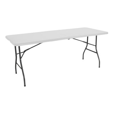 Pack 10 Tables Pliantes Rectangulaires Blanches 180x74cm Thinia Home