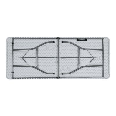 Pack 10 Tables Pliantes Rectangulaires Blanches 180x74cm Thinia Home
