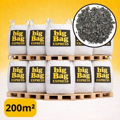 PACK 10 X BIG BAG de +/- 1,5T - 200M² Gravillon Grain de Riz Gris 2/6 ...