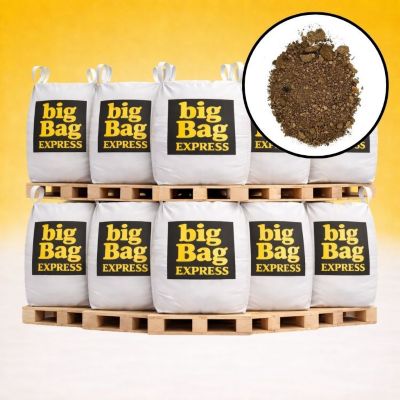 PACK 10 X BIG BAG de 1m3 (+/- 14T) Terre Criblée Amendée Compostée à 5% - Livraison PREMIUM