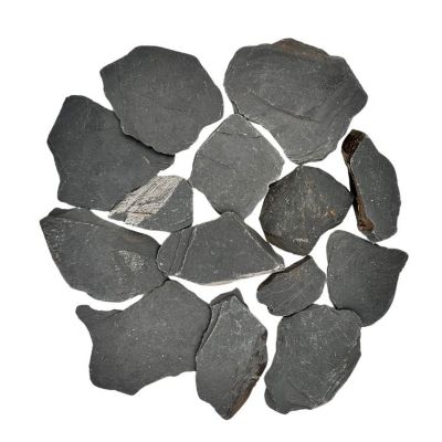 PACK 100kg Paillage Minéral Paillettes Ardoise Noire 30/80 mm (4 Sacs x 25kg) - Livraison STANDARD
