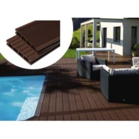 Pack 15 m²  Lames de terrasse composite alvéolaires  Terracotta