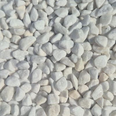 PACK +/- 1T (2 X 500Kg) Galet de Marbre Blanc Pur 4/8 mm - Livraison STANDARD