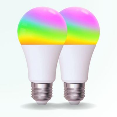 Pack 2 ampoules connectées led e27 14w - wifi - rgbw