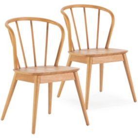 Pack 2 chaises Brisa en bois coleur chêne